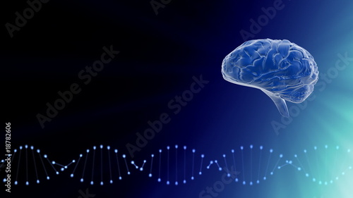Rotating brain and DNA string seamless loop