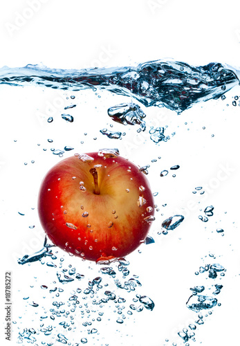 Splashing apple.