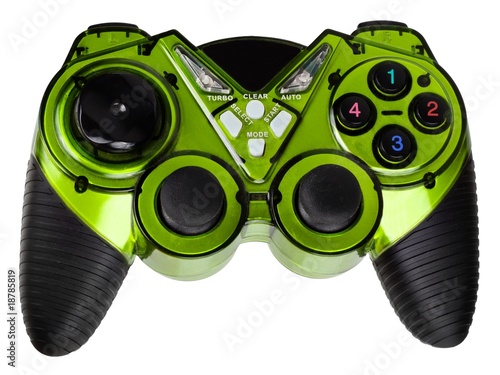 Video game controller, isolated on white background