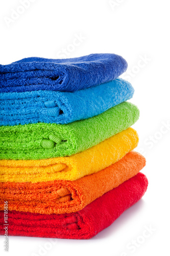Colour terry towels combined by pile