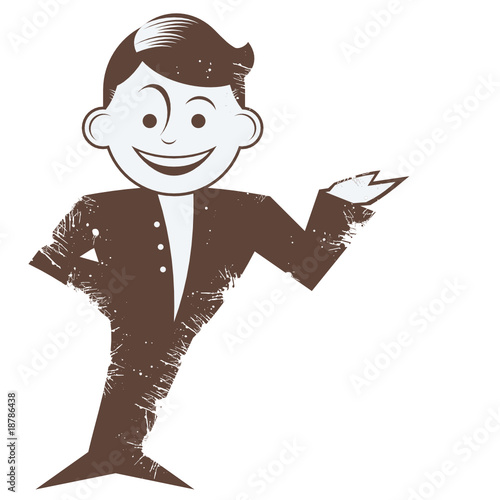 retro cartoon mann figur comic