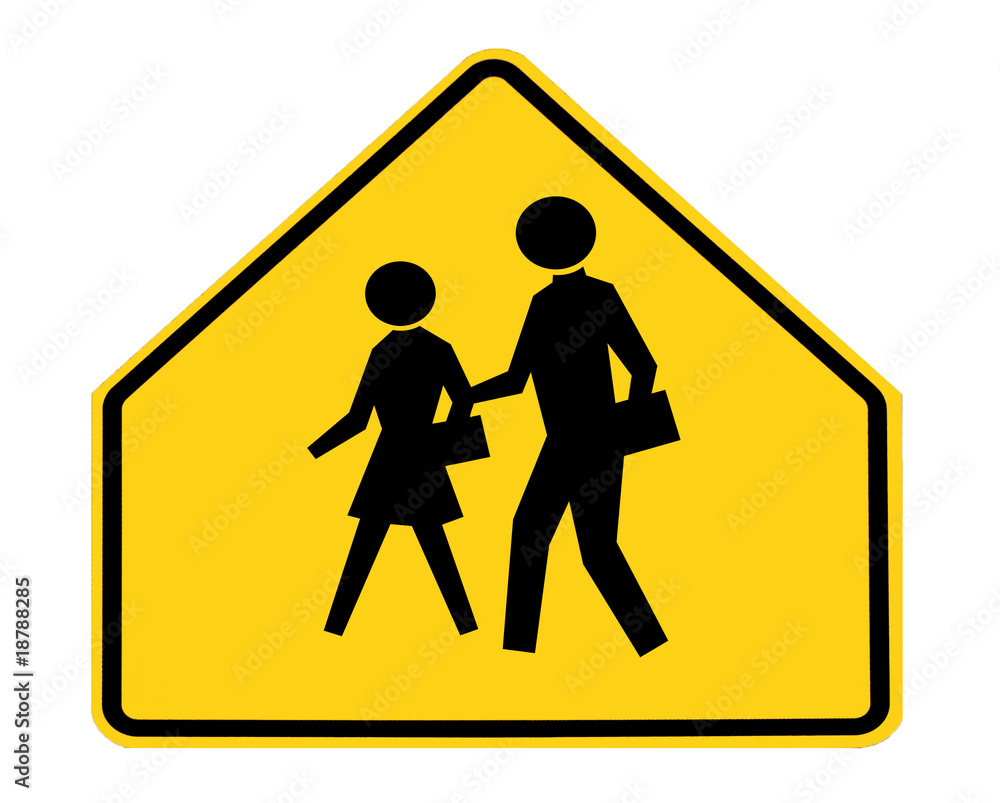 road sign - school crossing road sign - school crossing