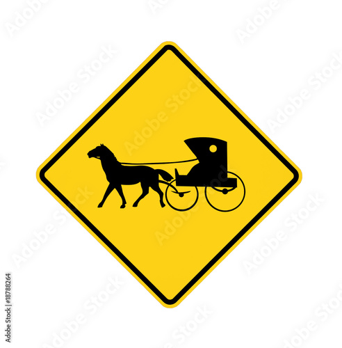 road sign - Amish buggy and horse