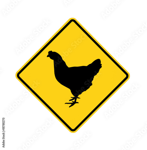 road sign - chicken crossing