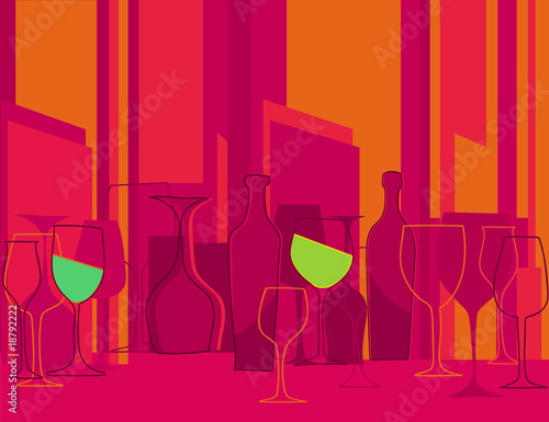 Party invitation in retro style