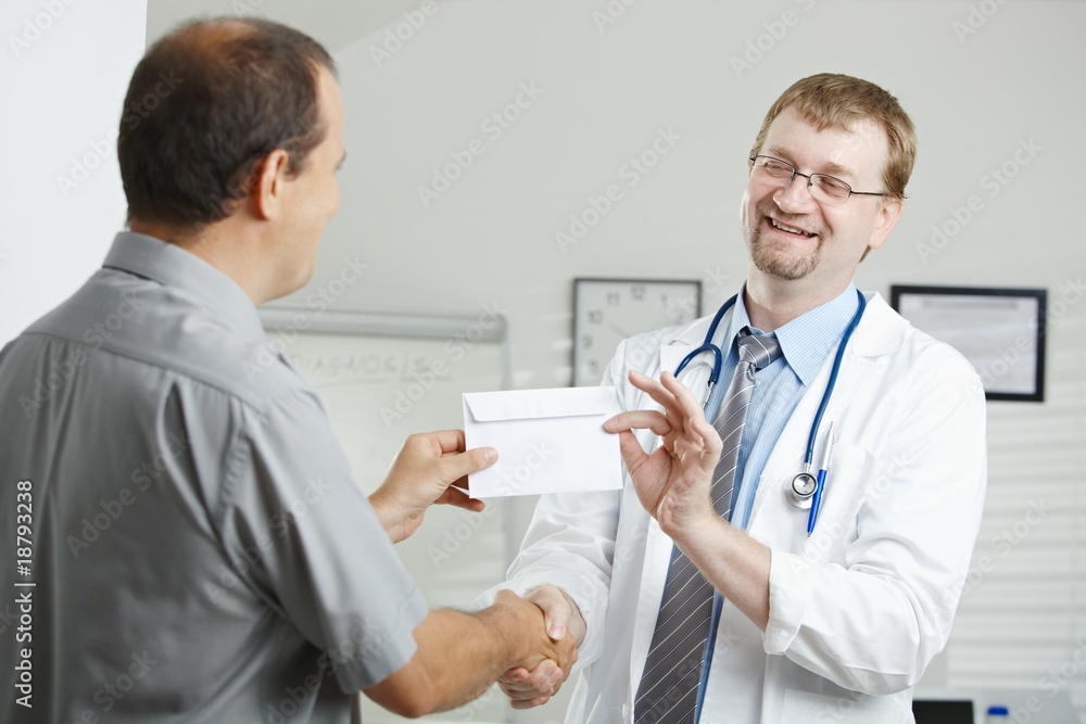 Patient bribing doctor Patient bribing doctor