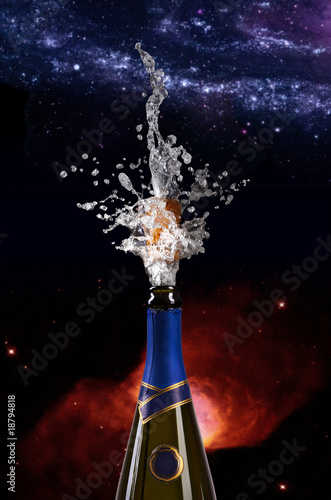 explosion of champagne bottle cork © tiero