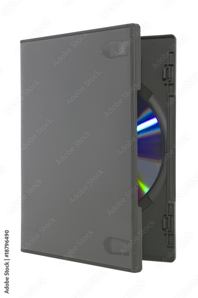 Open DVD case on white with clipping path Open DVD case on white with clipping path
