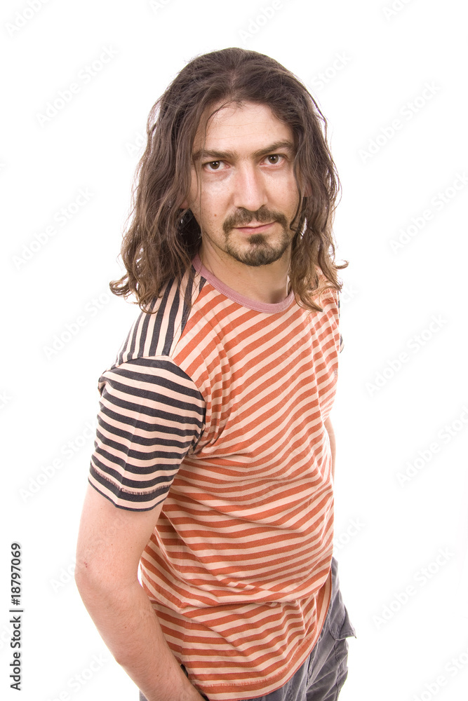 young casual man portrait, isolated on white young casual man portrait, isolated on white