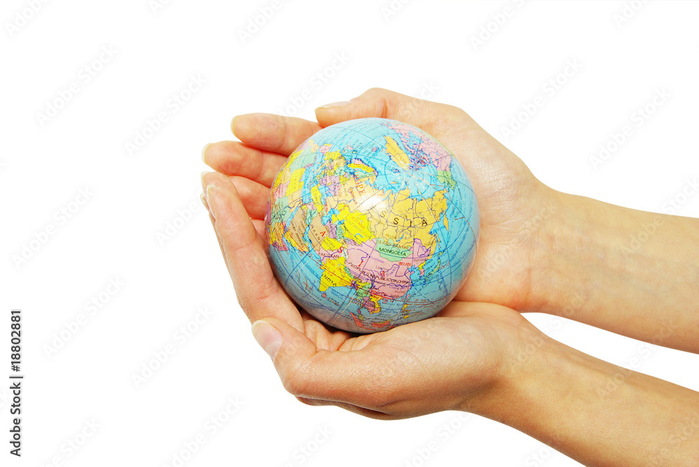 globe in hands globe in hands