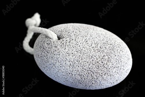 pumice stones isolated on the black background