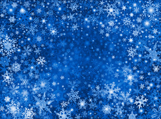 Blue Snow Storm Background