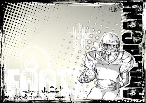 american football pencil grungy background