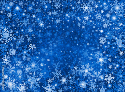 Blue Snow Storm Background