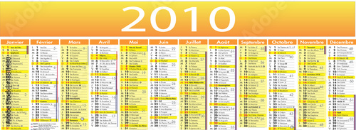 Calendrier vecteur 2010