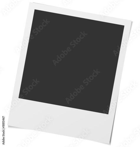 Realistic vector photo frame isolated on white.