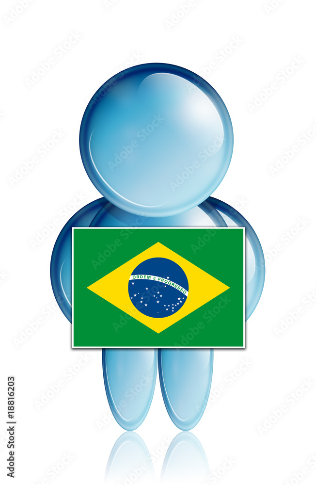 Fototapeta premium Bonec_Flag_Brasil