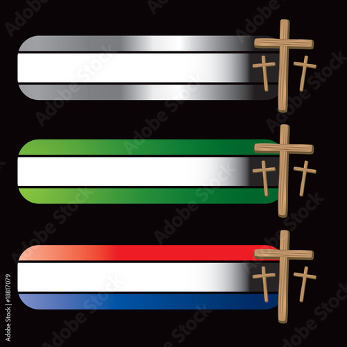 Christian cross on specialized banners