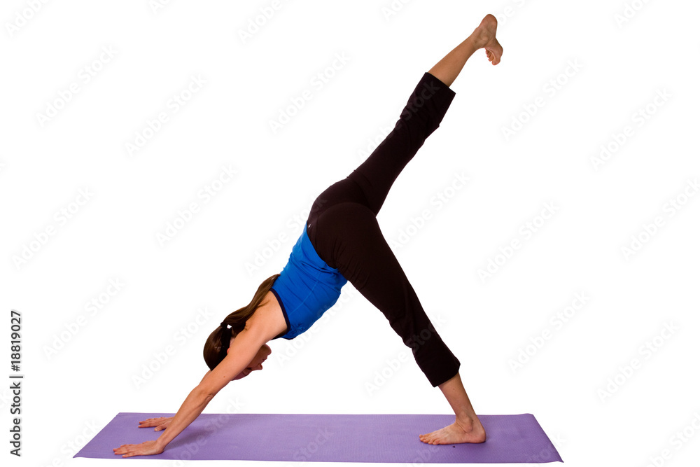 Woman in Yoga Position Woman in Yoga Position
