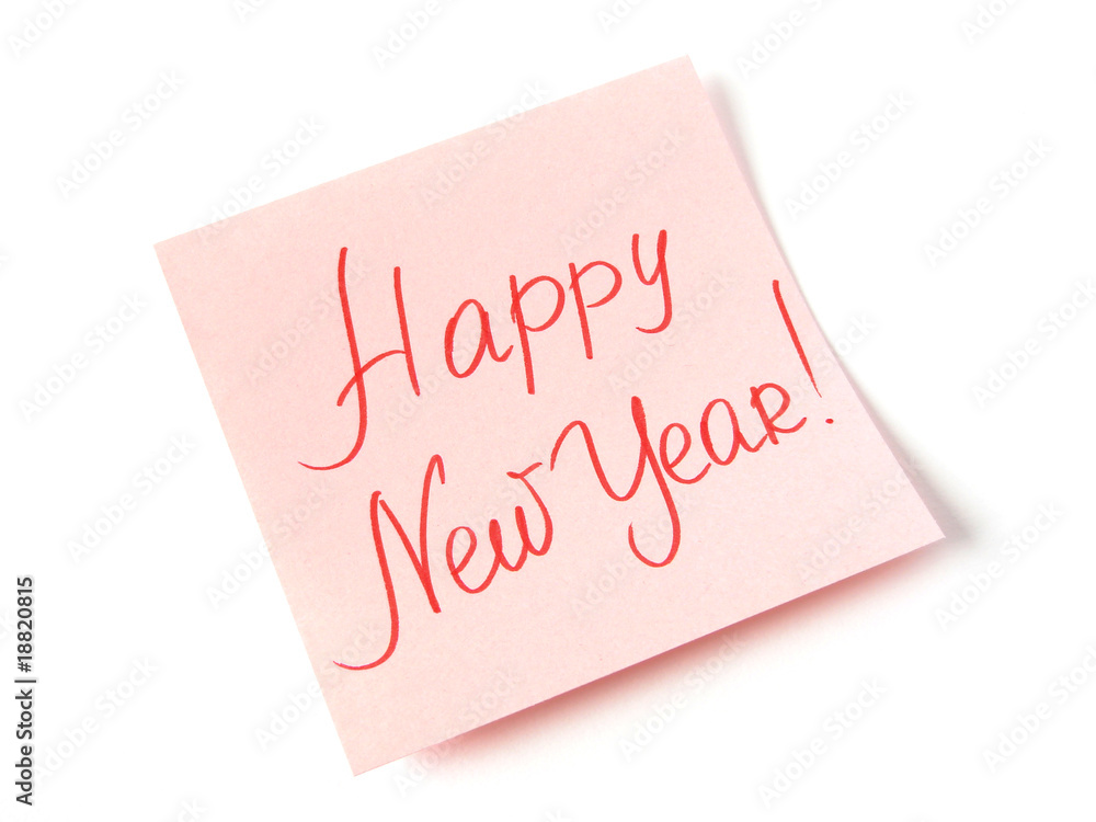 Happy new year handwritten message Happy new year handwritten message