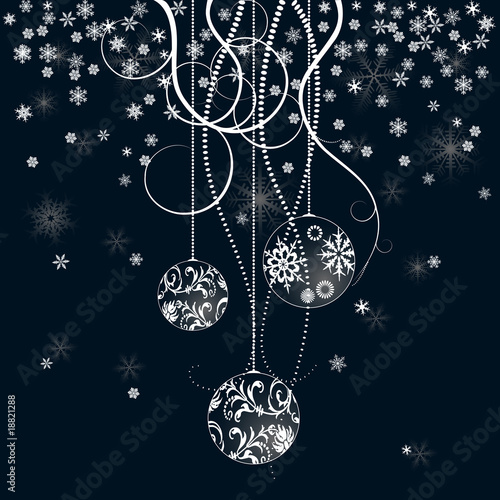 Winter background  snowflakes - vector illustration