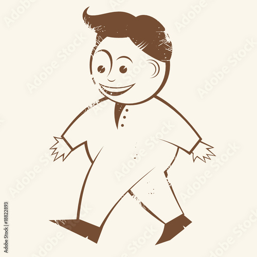 retro cartoon mann figur comic