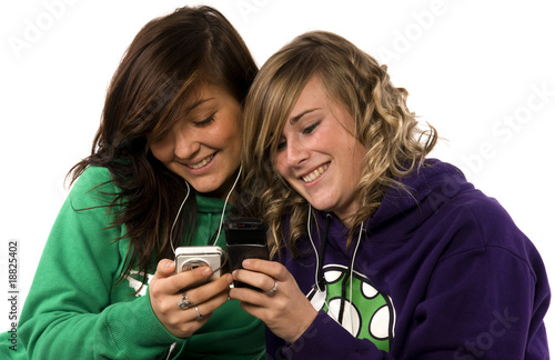 portrait d'adolescentes souriantes photo