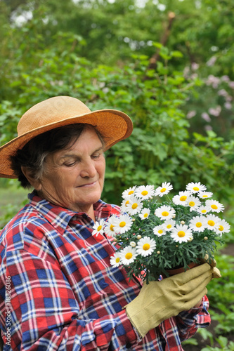 Senior woman gardening © brozova