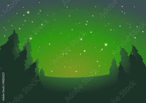 Paysage de Noël vert (fond)