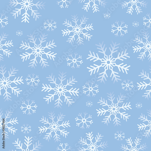 Seamless Winter background with snowflake.
