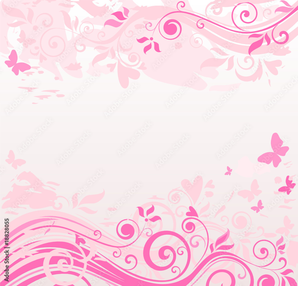 Floral pink border