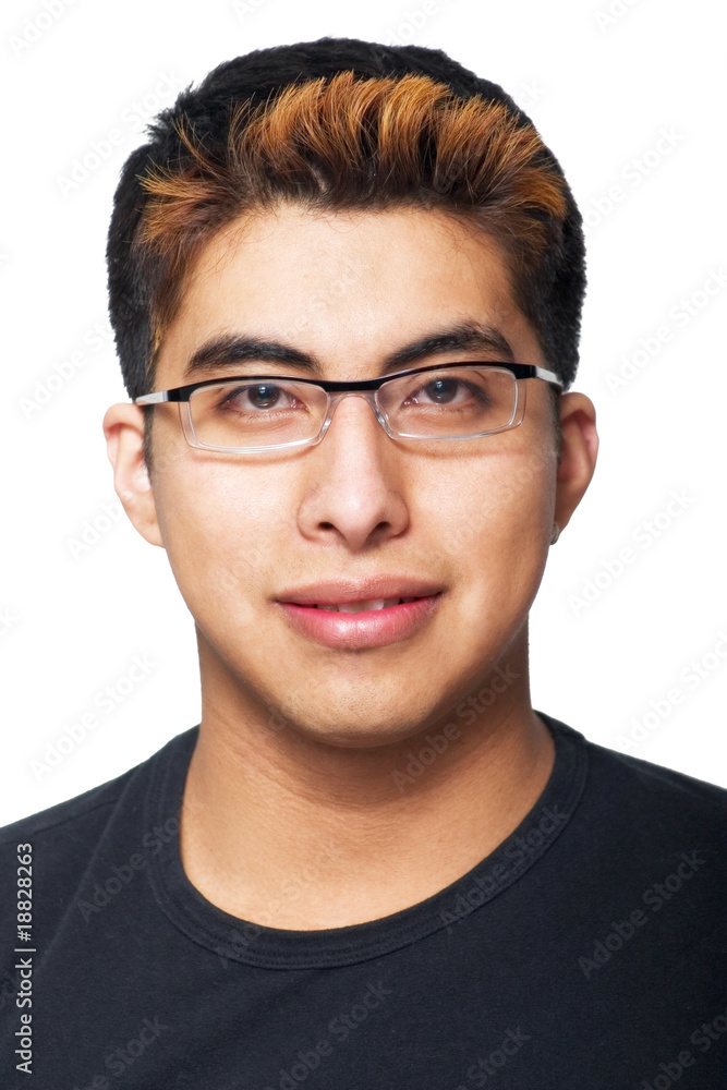 Face Portrait of Young Man Wearing Glasses Face Portrait of Young Man Wearing Glasses