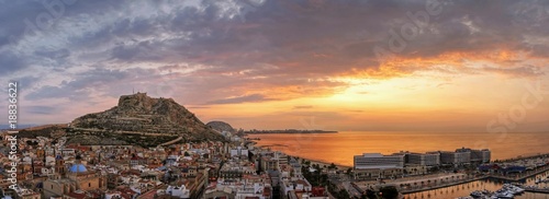 Leinwand Poster Alicante sunset