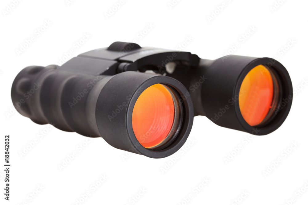 binoculars on white background. Isolated object binoculars on white background. Isolated object