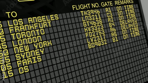 International Airport Departures Board