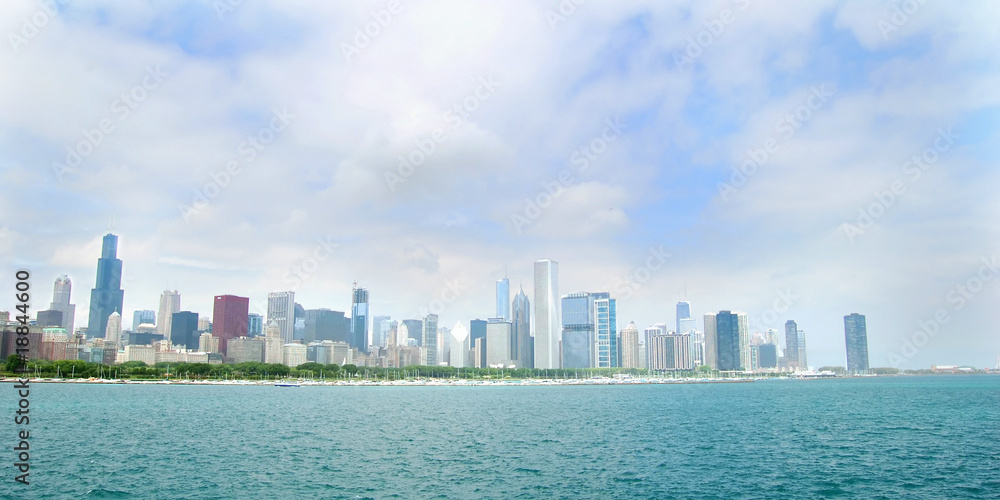 Fototapeta premium chicago skyline
