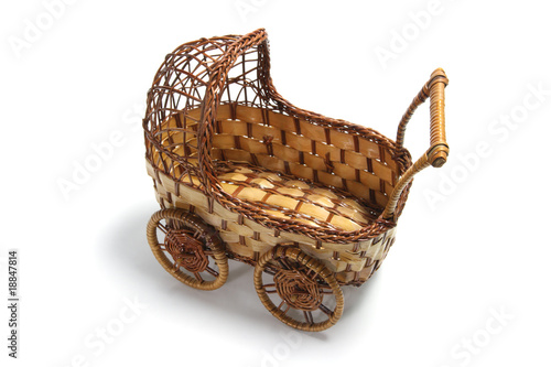 Miniature Wickerwork Pram