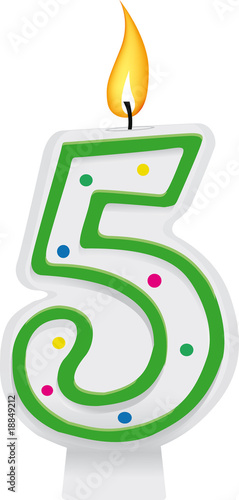bougie d'anniversaire 5
