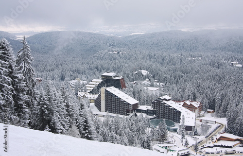 Hotel complex on ski resort Borovets, Bulgaria photo