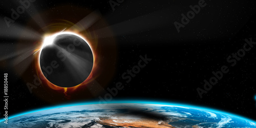 Fototapeta Naklejka Na Ścianę i Meble -  éclipse de soleil