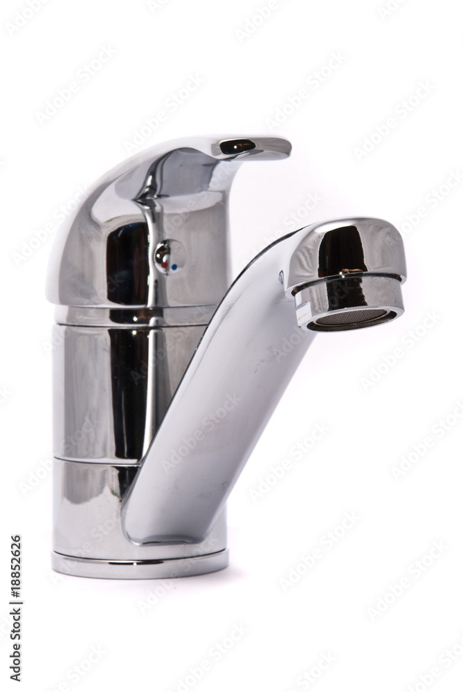 Modern mixer tap isolated on a white background Modern mixer tap isolated on a white background