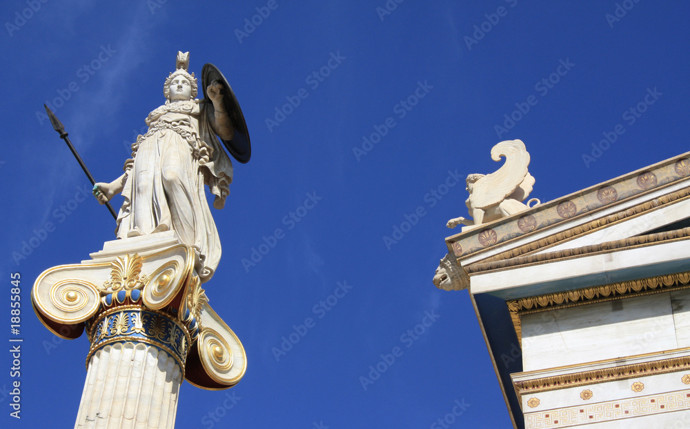 Obraz premium Statue of Atenea outside Academia in Athens