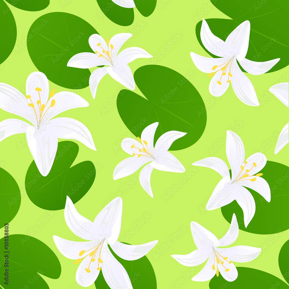 Obraz premium Seamless lily background