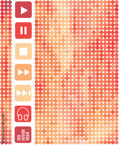 Music round abstract vector background