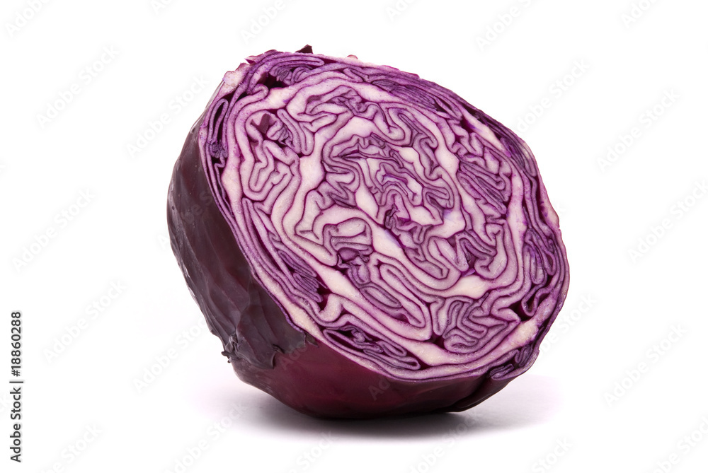 Red cabbage on a white background Red cabbage on a white background