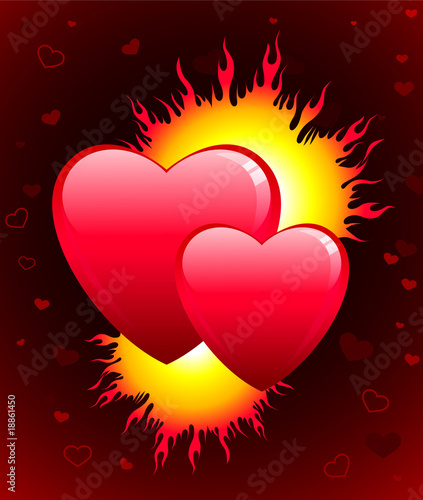 Flame of love Valentine s Day background