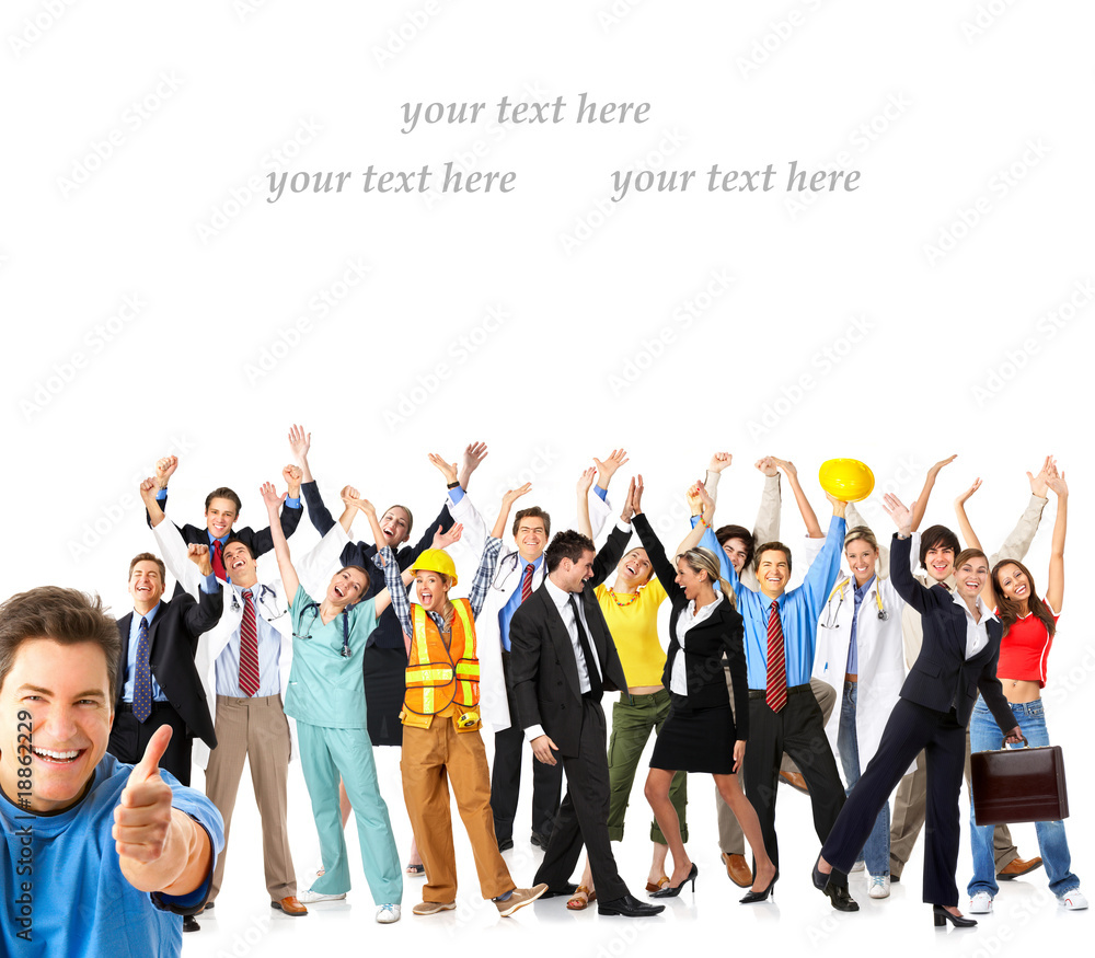 Obraz premium Happy workers