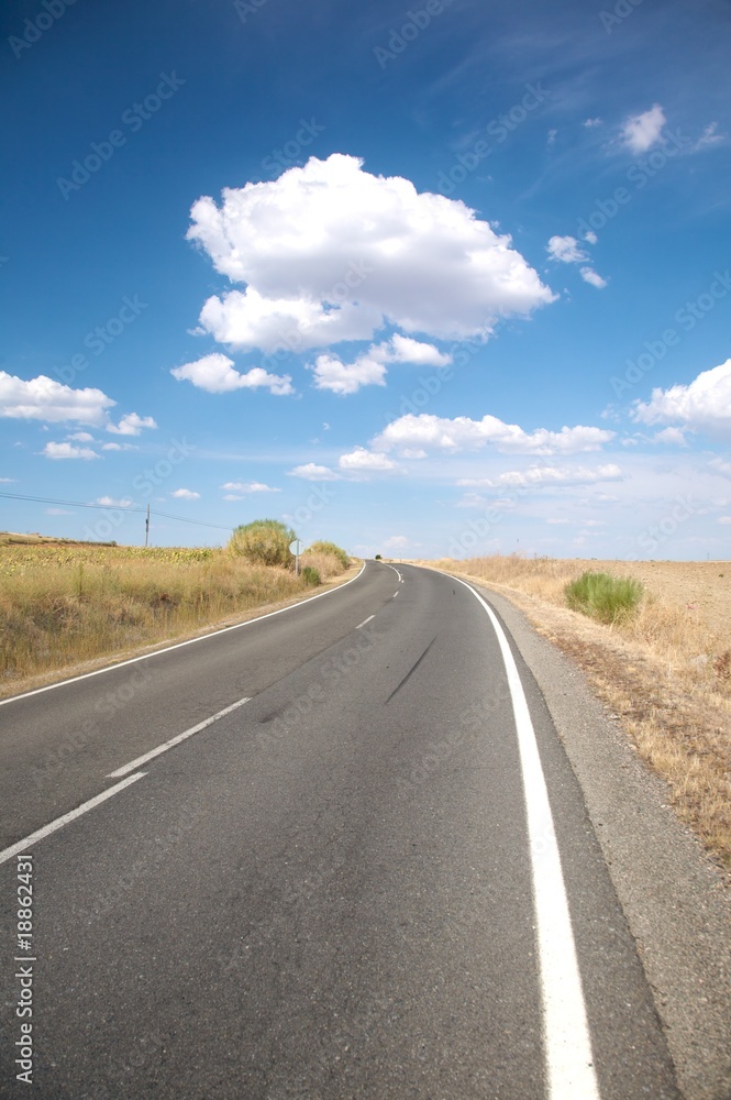 white cloud over road