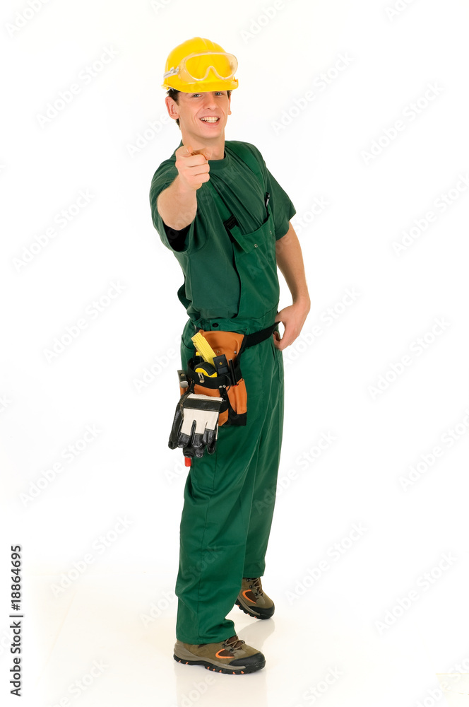 Construction worker, green Construction worker, green