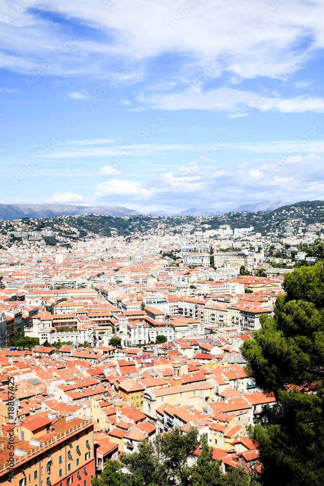 aerial view of the Nice old town France